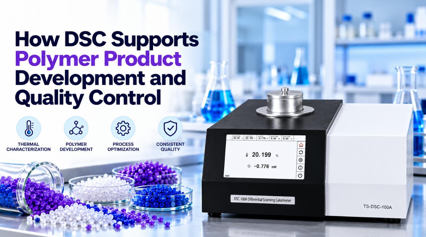 Differential scanning calorimeter used for polymer thermal analysis and quality control